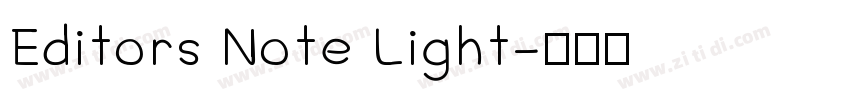 Editors Note Light字体转换